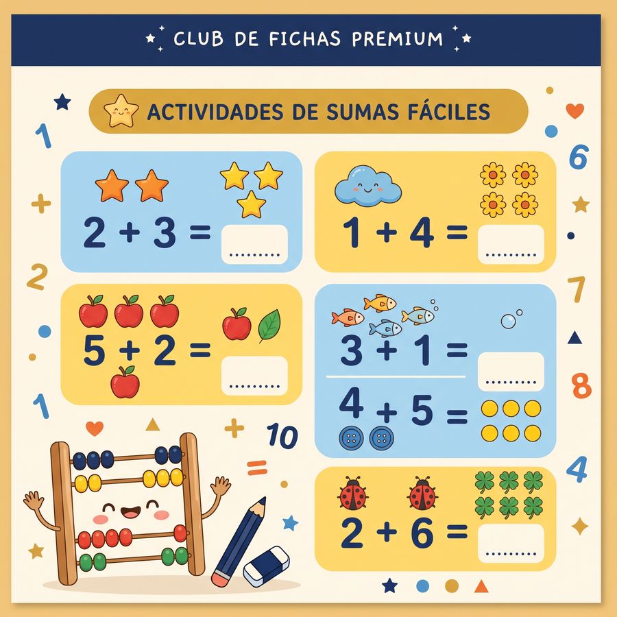 Ficha de sumas sin llevar